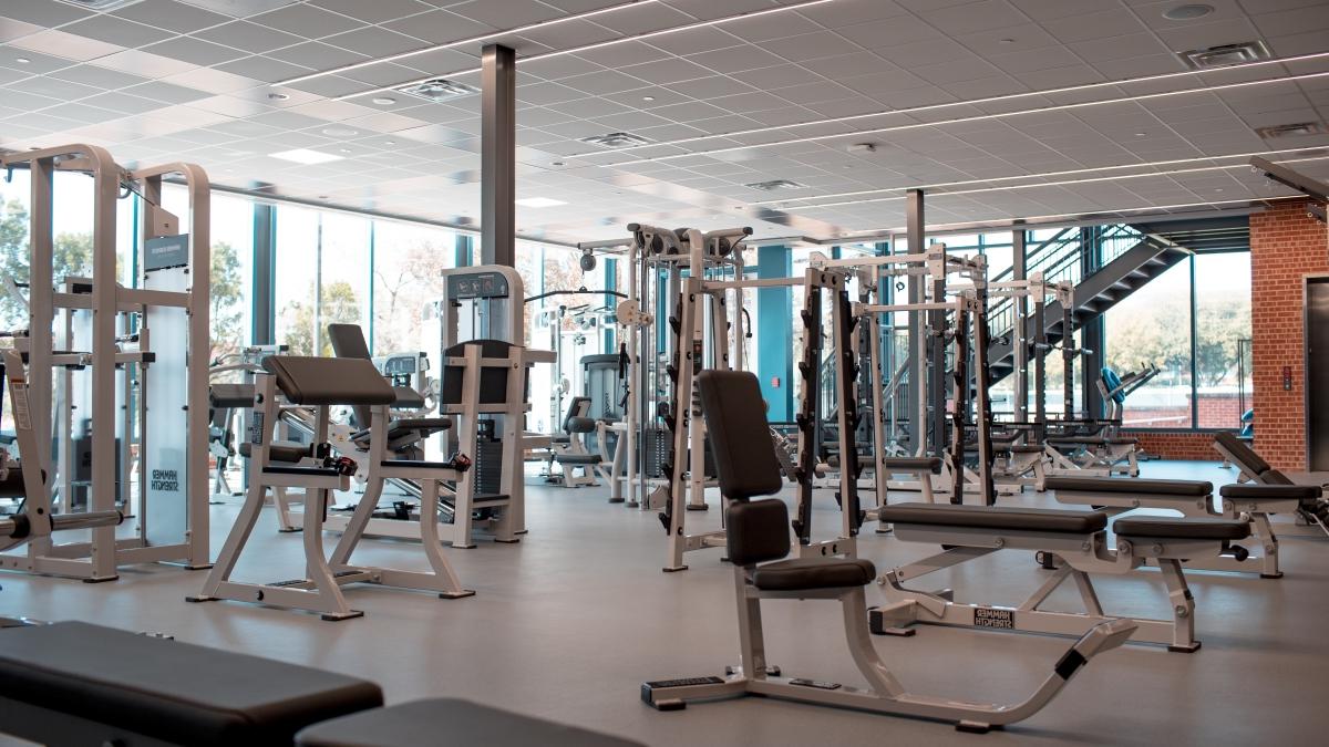 Fitness equipment in the Bell Center