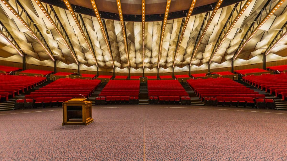 View of Laurie Auditorium seating from the stage.